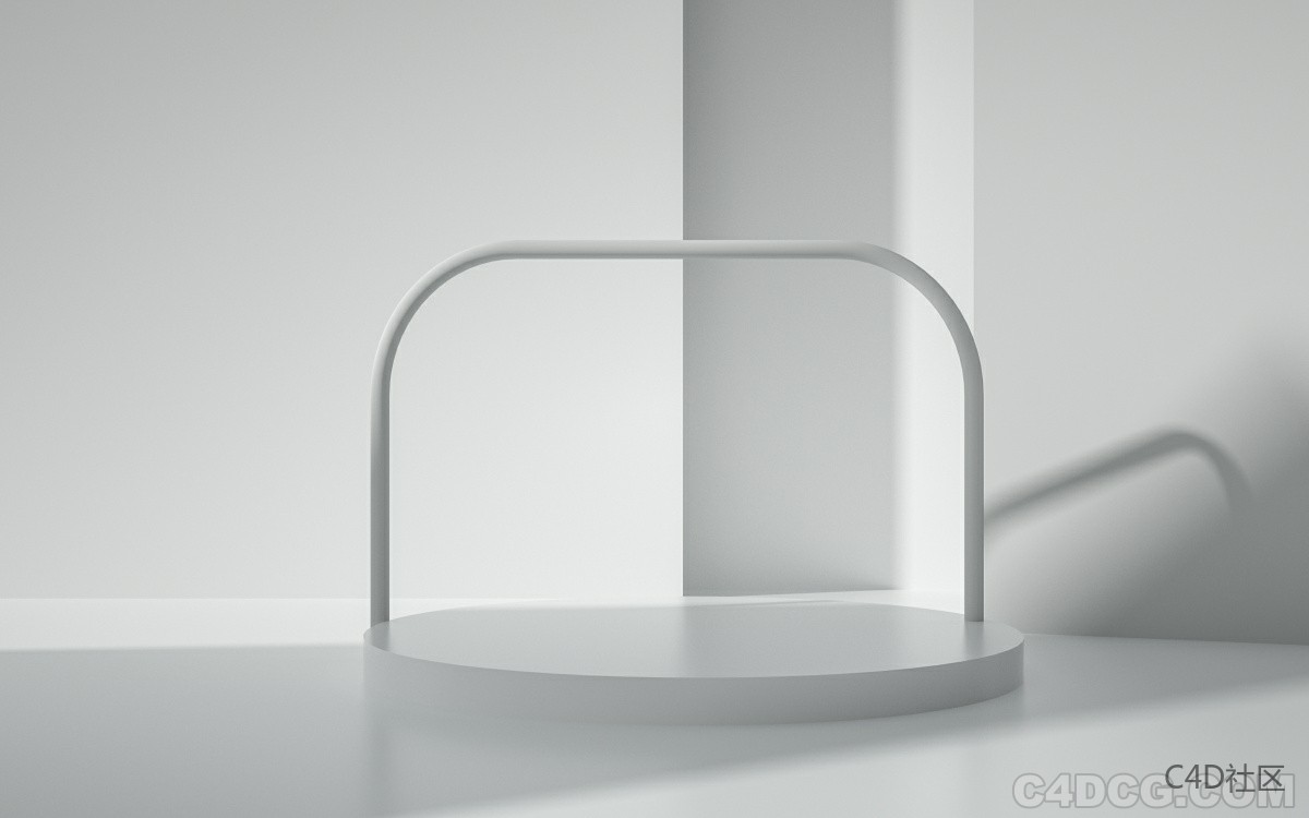 C4D电商场景-简约的电商场景未上色