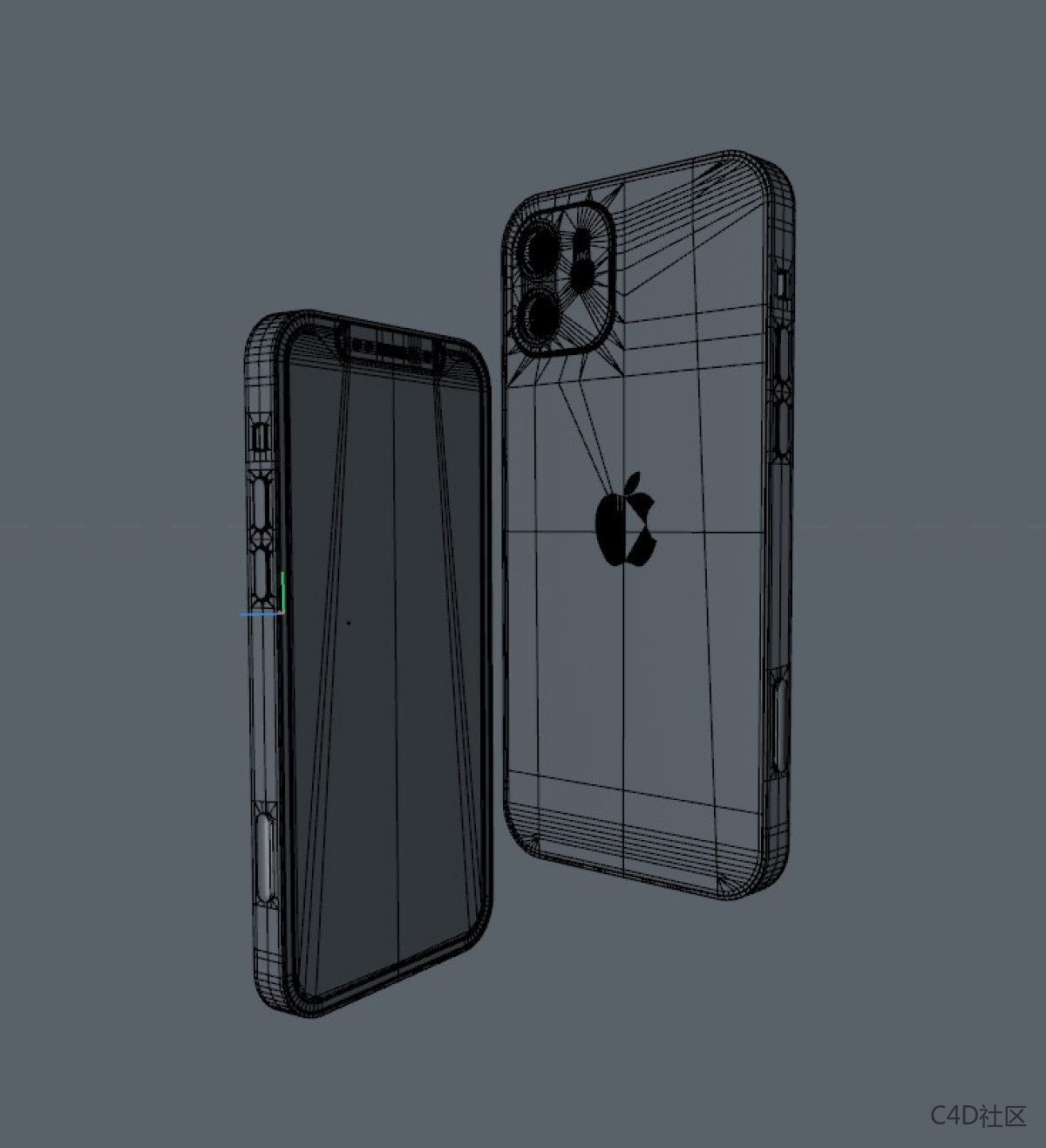 C4D ihone 12mini模型(含材质)