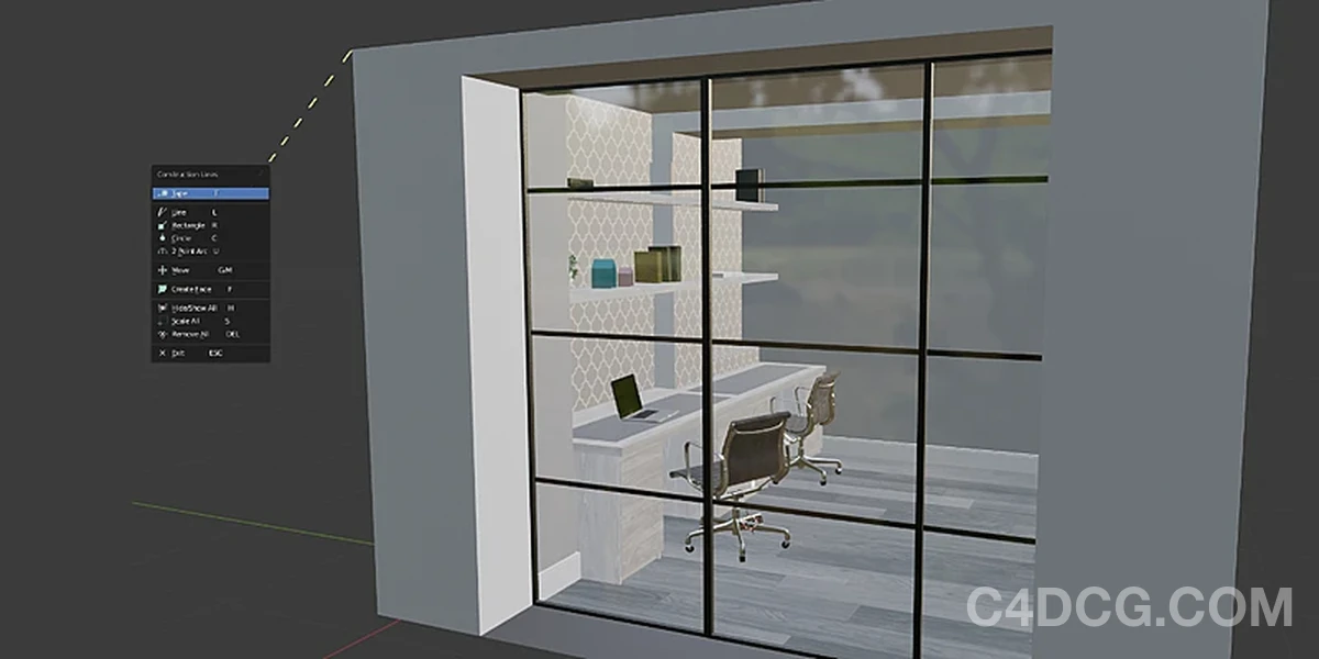 Construction Lines v0.9.6.8 Fro Blender CAD风格施工线建模插件