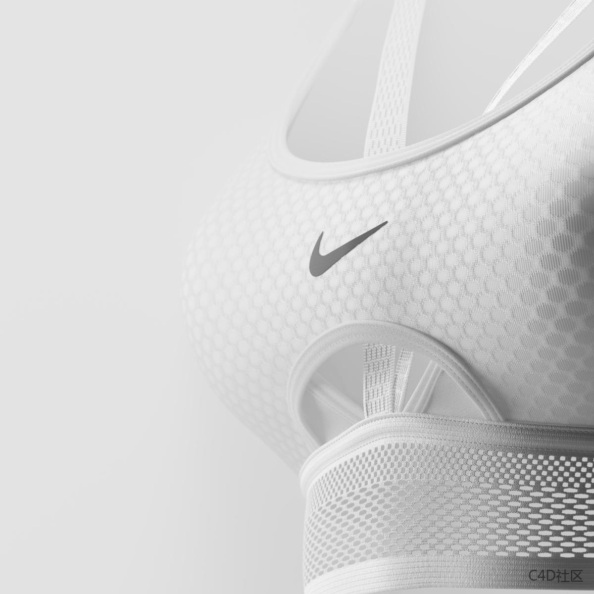 耐克UltraBreathe运动文胸的超高分辨率资源创造-3D动态作品