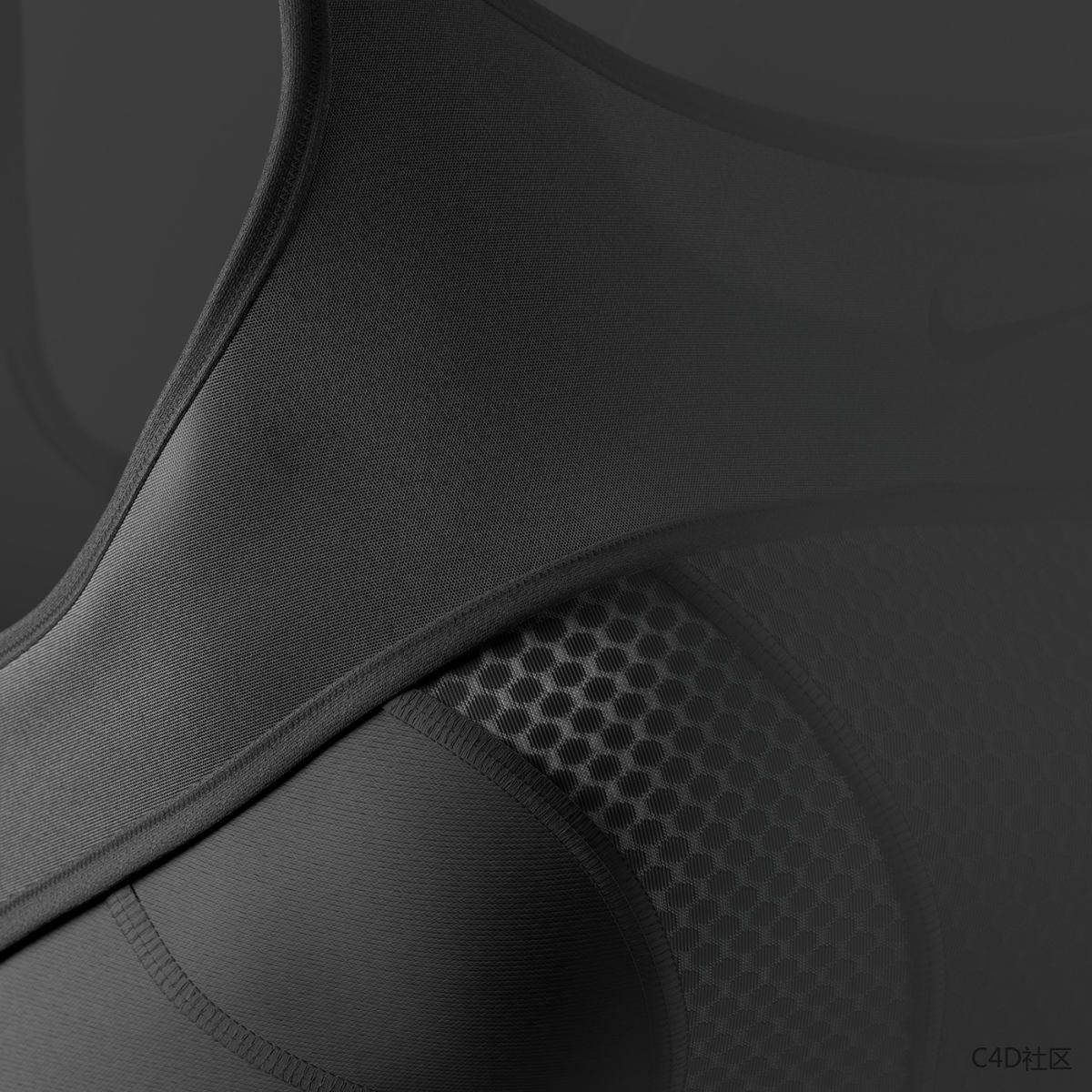 耐克UltraBreathe运动文胸的超高分辨率资源创造-3D动态作品