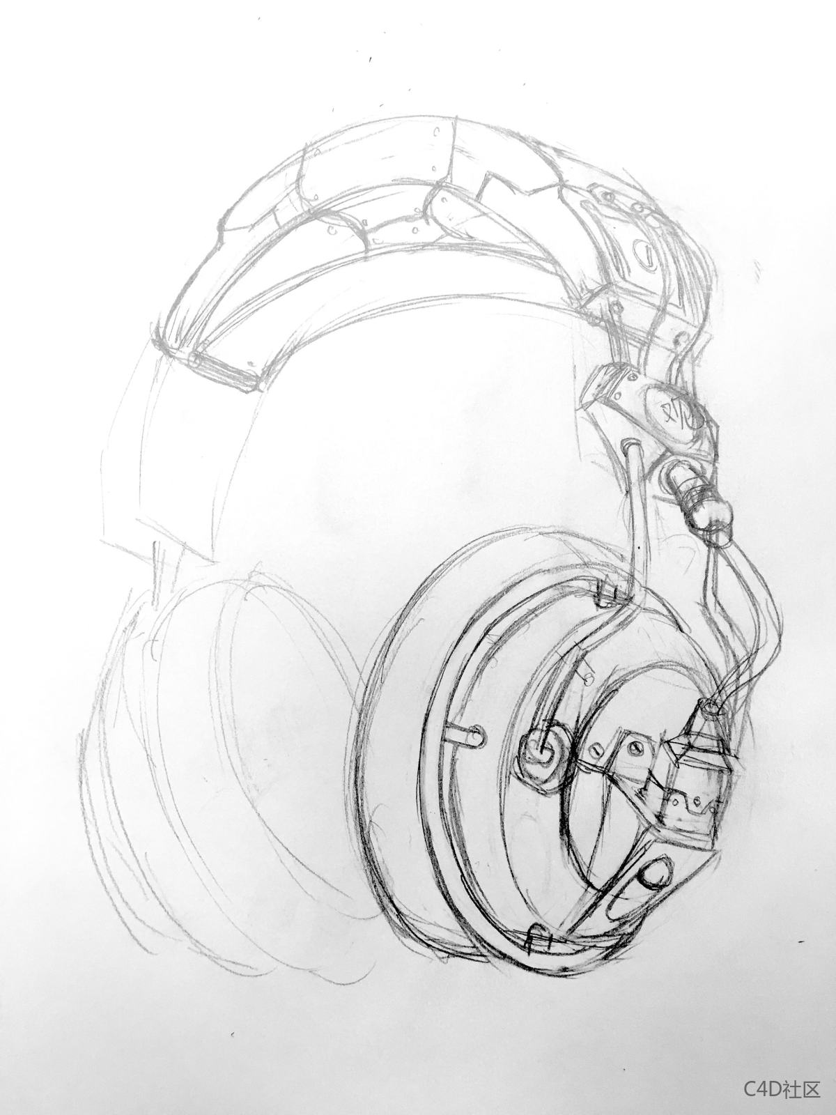 纪念动漫电影《攻壳机动队2：无知》而设计的耳机-工业设计-Jeff Shen