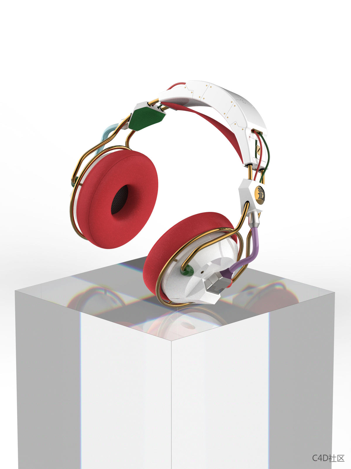 纪念动漫电影《攻壳机动队2：无知》而设计的耳机-工业设计-Jeff Shen