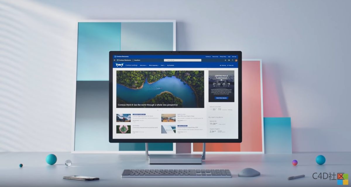 新的SharePoint ui设计-C4D动画演示