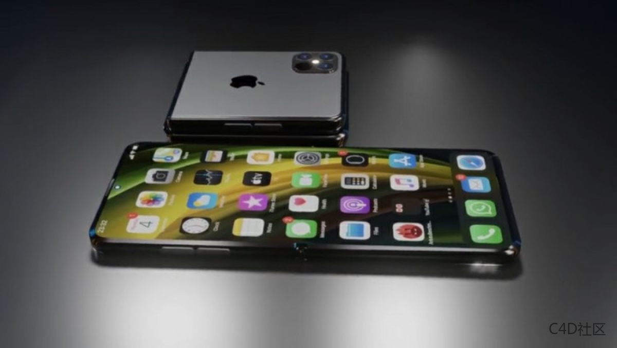 iPhone Flip：双屏四摄概念手机3D动画