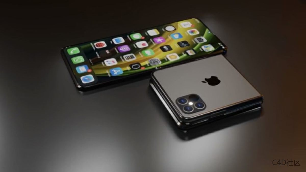 iPhone Flip：双屏四摄概念手机3D动画