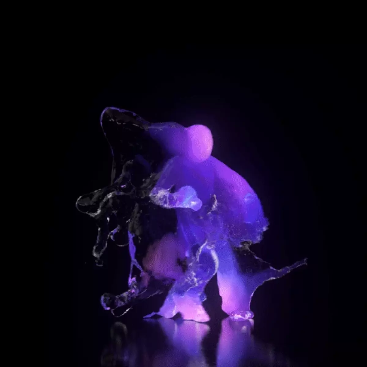 CG角色动画-发光的人物跳舞动画