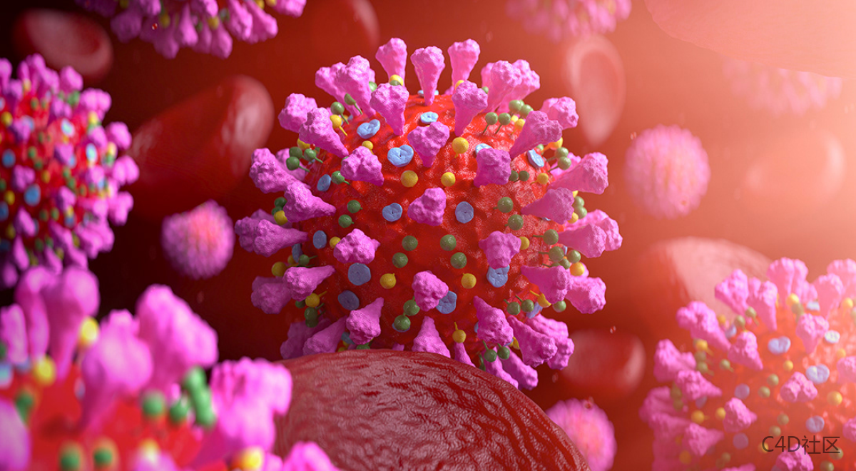 新冠状病毒3D视频片段和插图