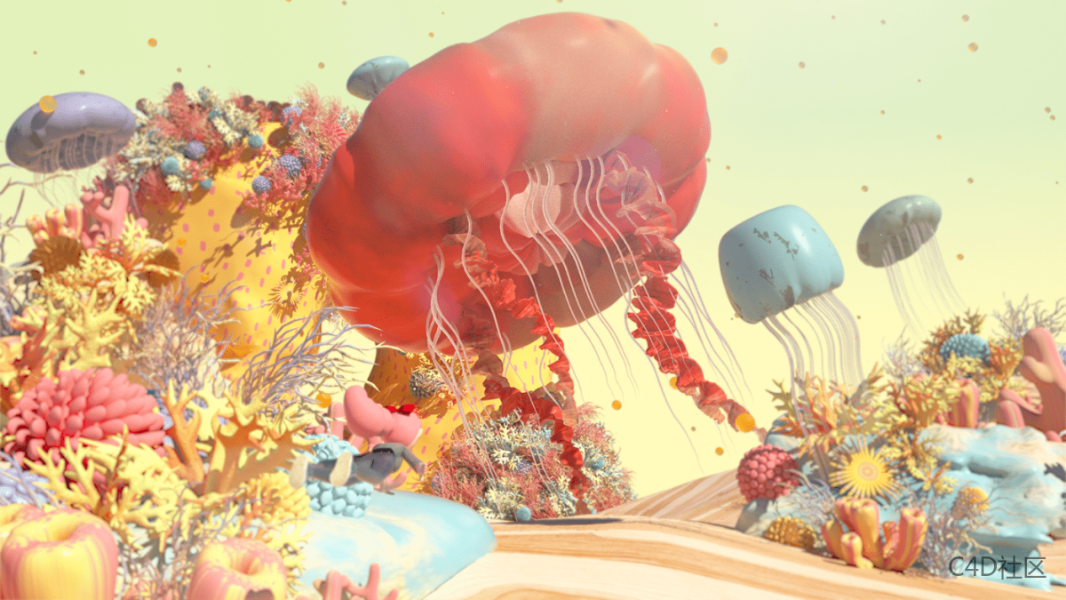 流体，流动水母动画