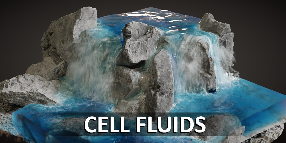 Cell Fluids V1.6.1 fro Blender 水流特效模拟插件