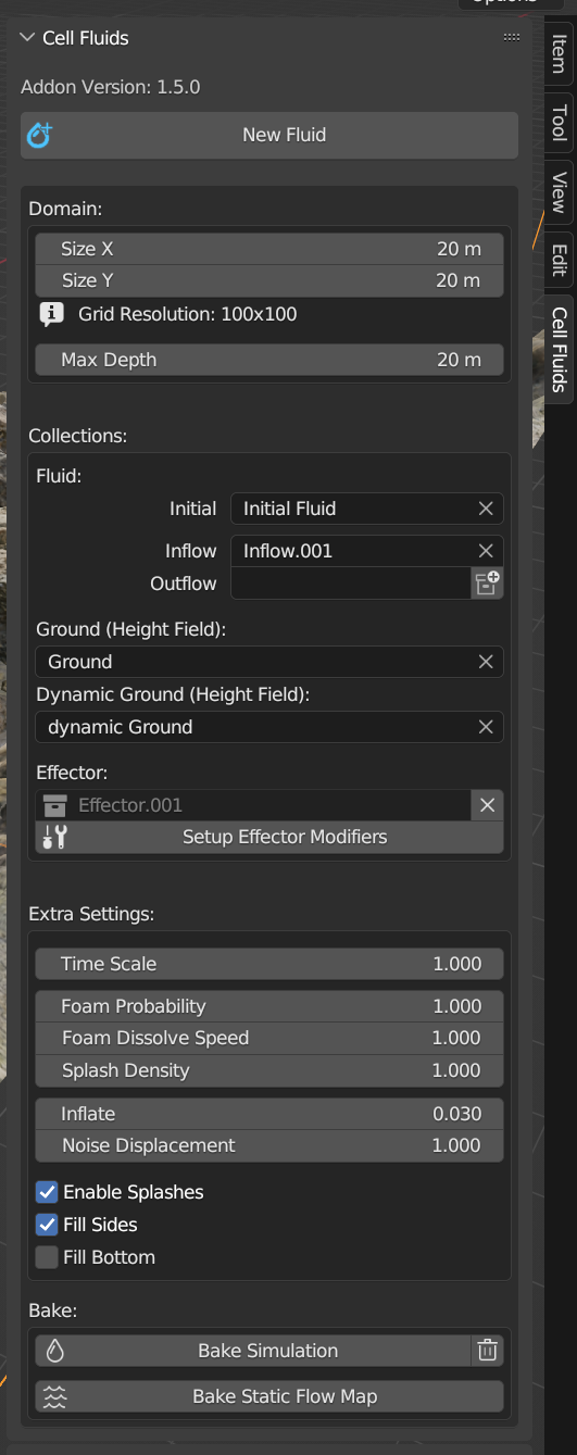 Cell Fluids V1.6.1 fro Blender 水流特效模拟插件