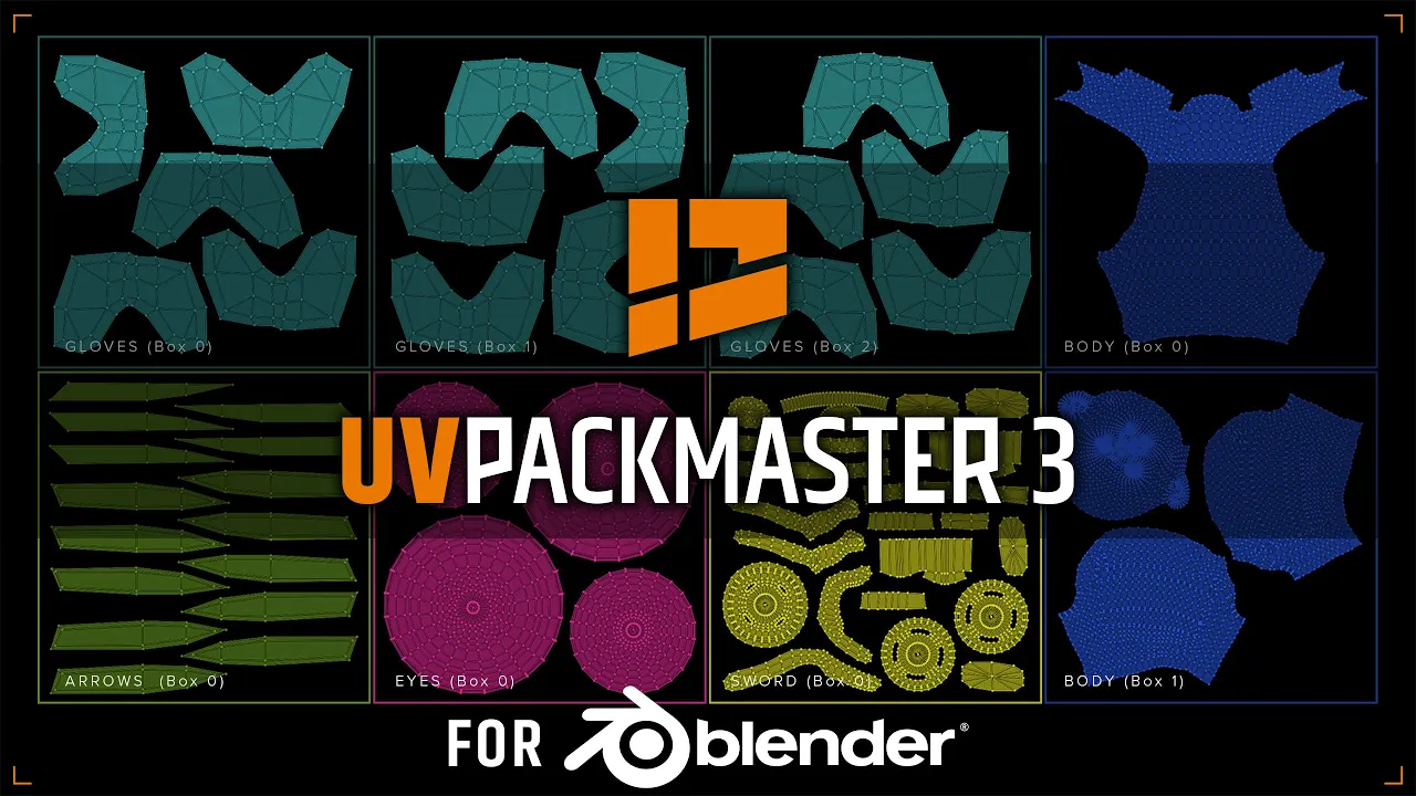 UVPackmaster PRO v3.4.1 Fro Blender UV贴图打包插件