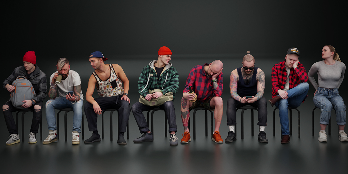 340个人物模型-blender Kanistra People