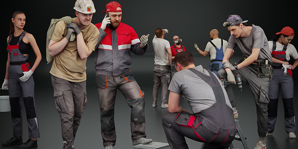 340个人物模型-blender Kanistra People