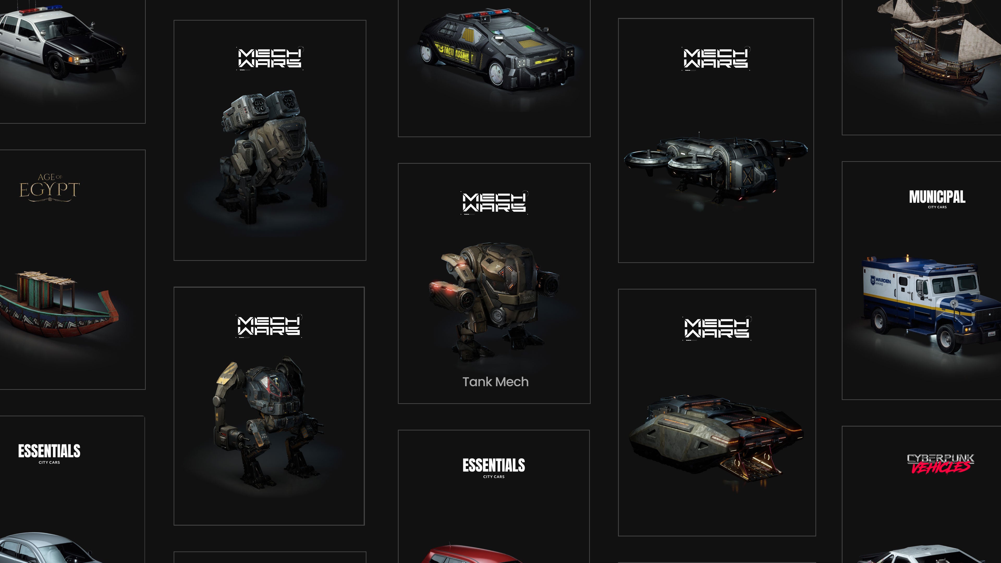 科幻战争机甲飞船 blender模型 Mech Wars