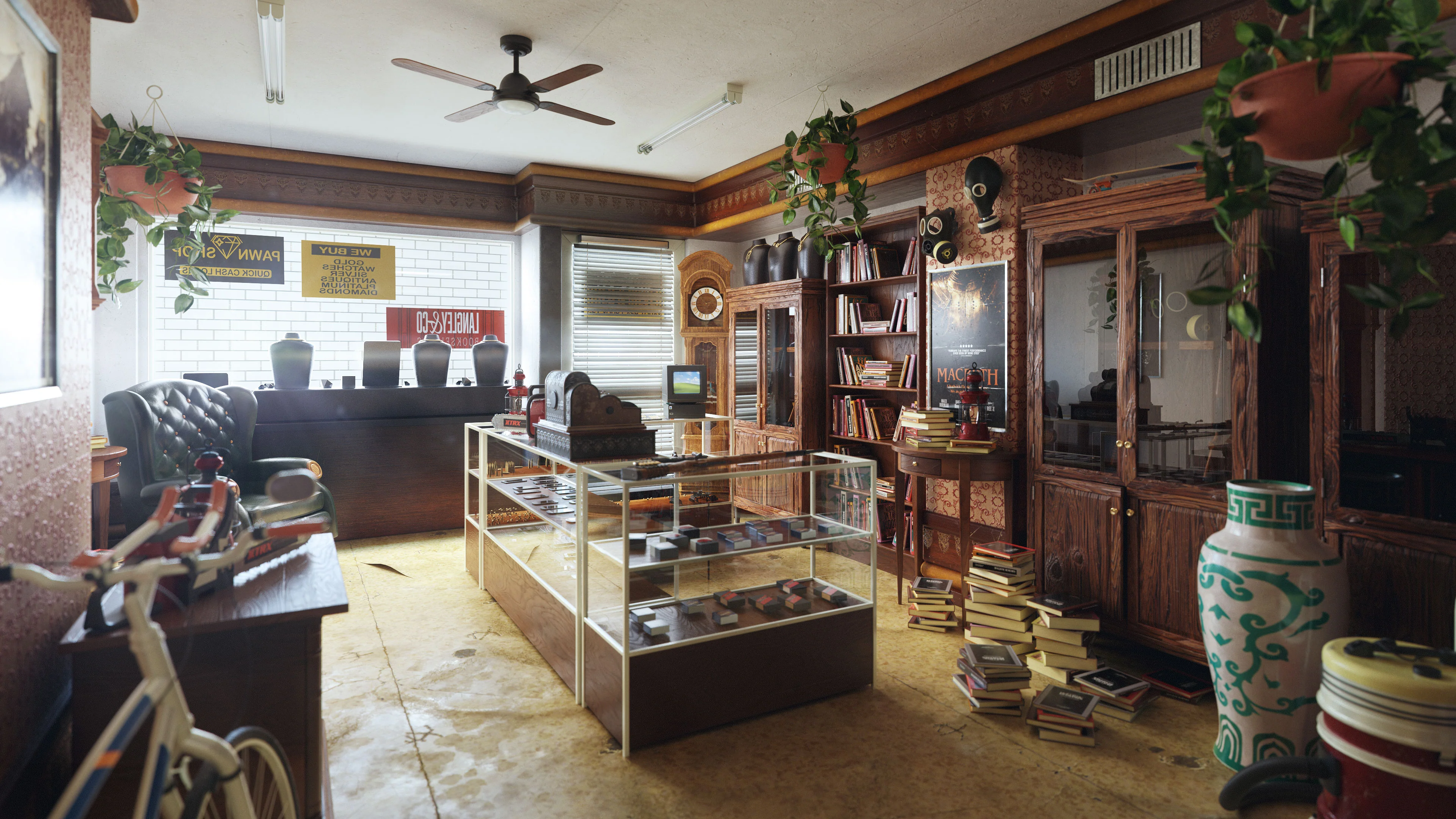 社区商店修理店面包店-blender模型工程Neighborhood Shops