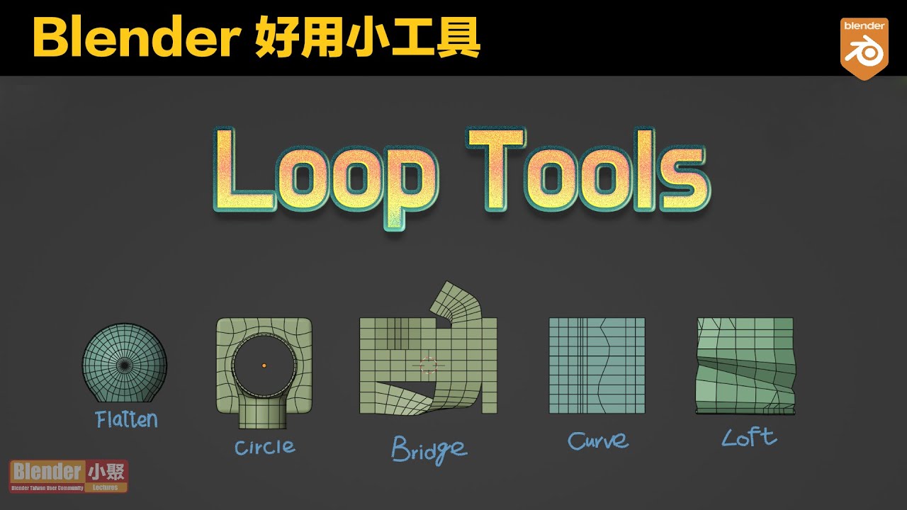 looptools 4.7.7 for blender 建模布线辅助插件