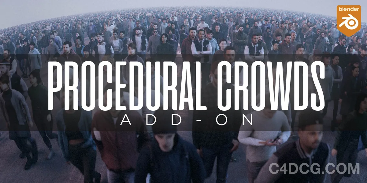 Procedural Crowds v2.1.2 Fro Blender 程序化人群生成插件