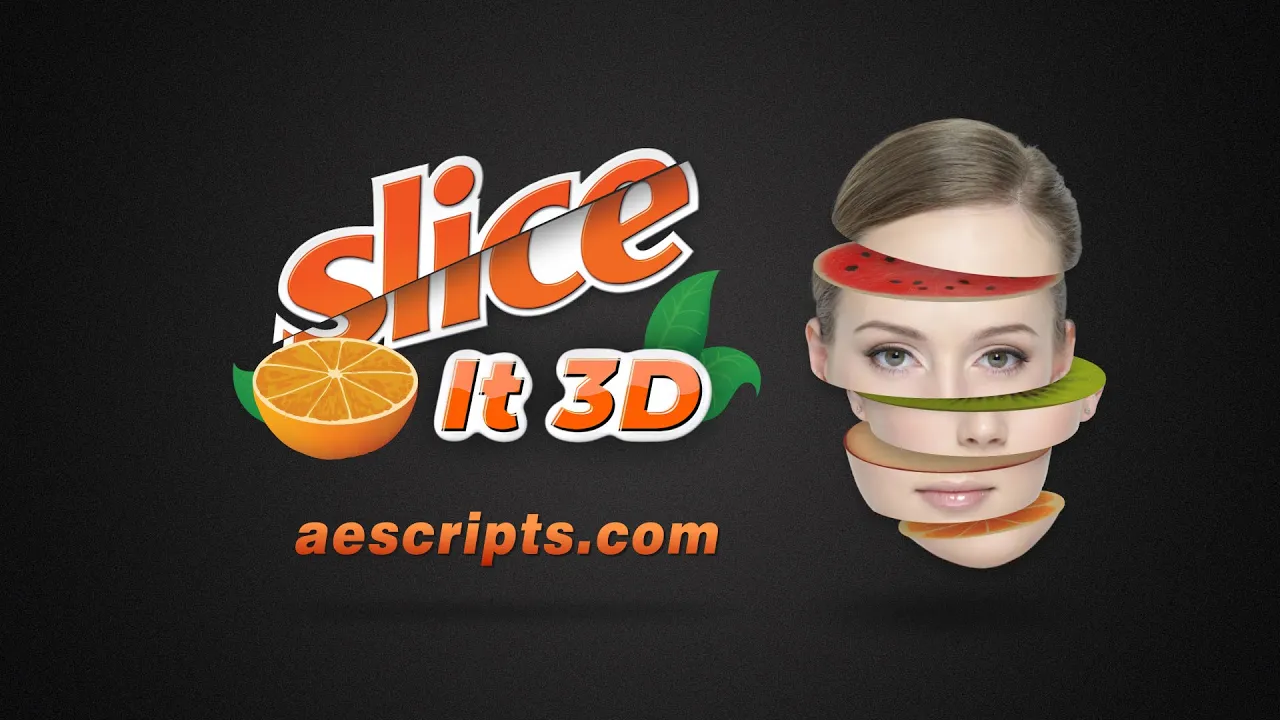 Slice It 3D v1.1.2 fro After Effects 模拟3D切片效果脚本