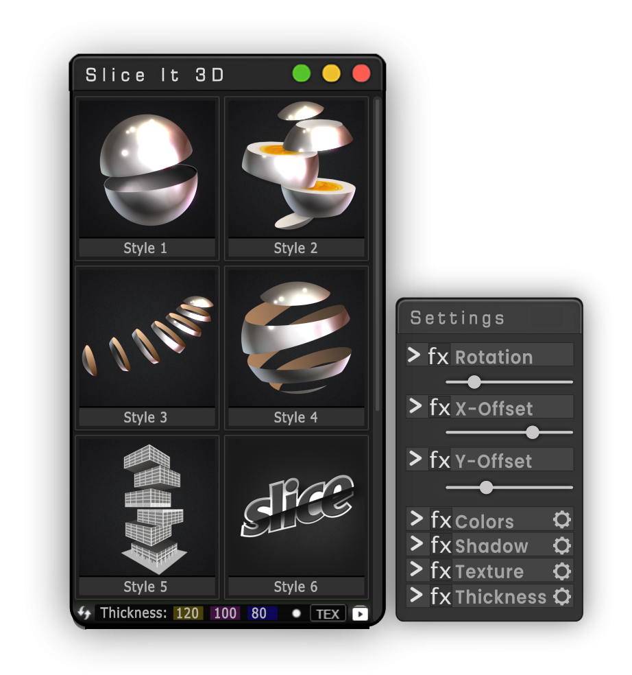 Slice It 3D v1.1.2 fro After Effects 模拟3D切片效果脚本