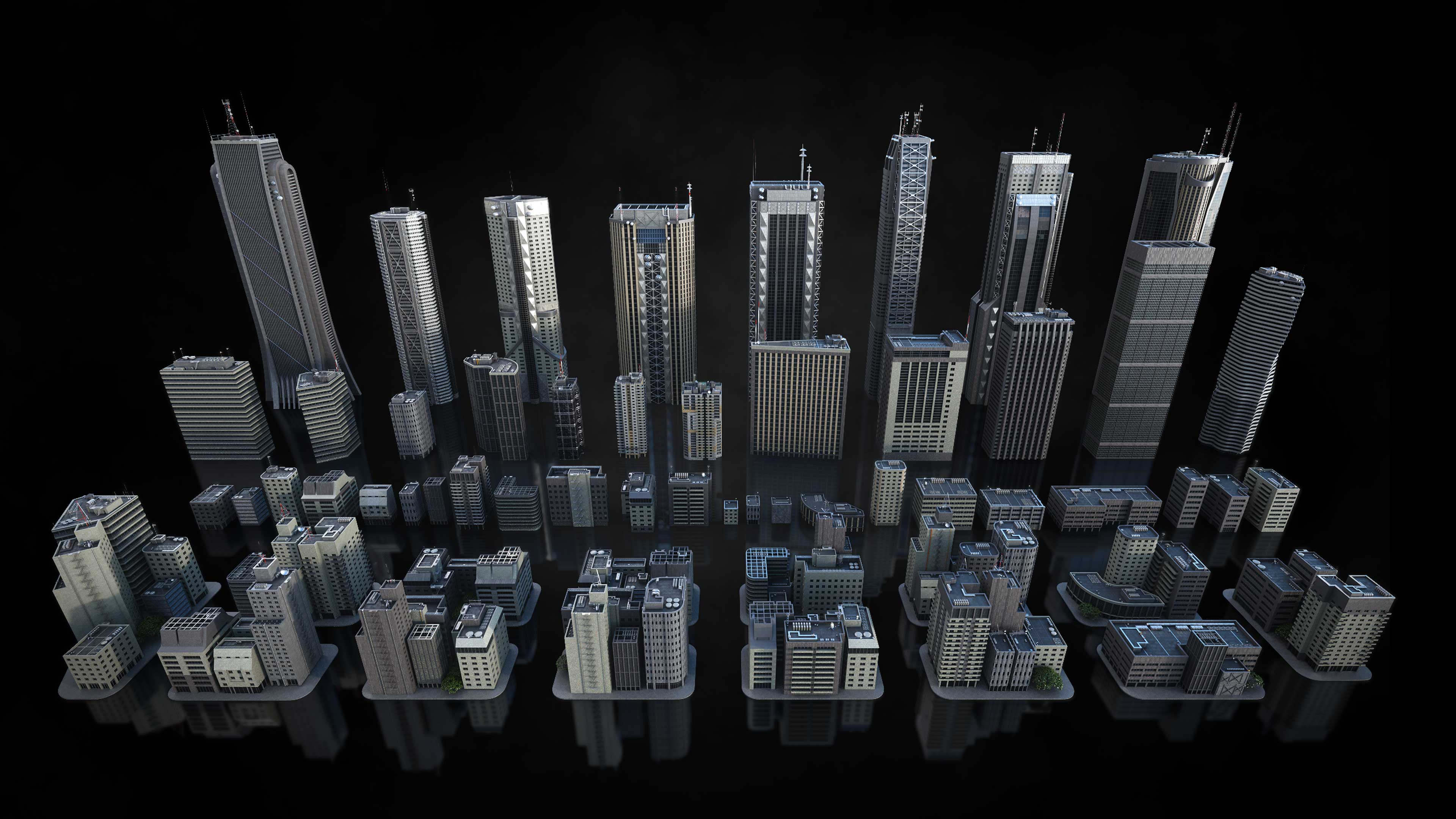 日本未来城市楼房建筑 blender模型 Neo Tokyo