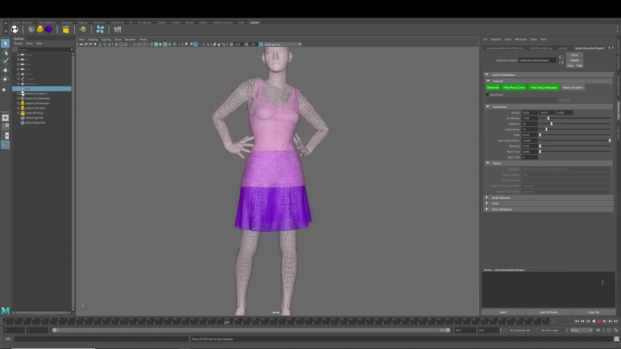 Numerion Carbon 2.34 For Maya 布料模拟插件
