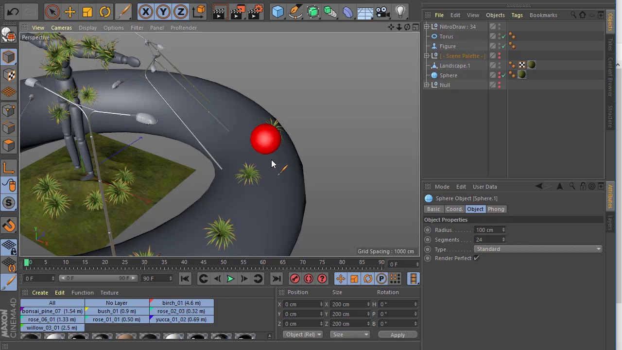 Nitro Draw 1.25 for Cinema 4D 模型物体绘制放置插件