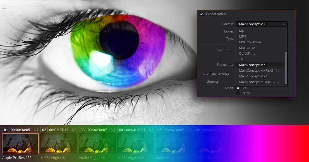 MainConcept Codec Plugin v1.6.1 for DaVinci Resolve 视频渲染编解码器输出插件
