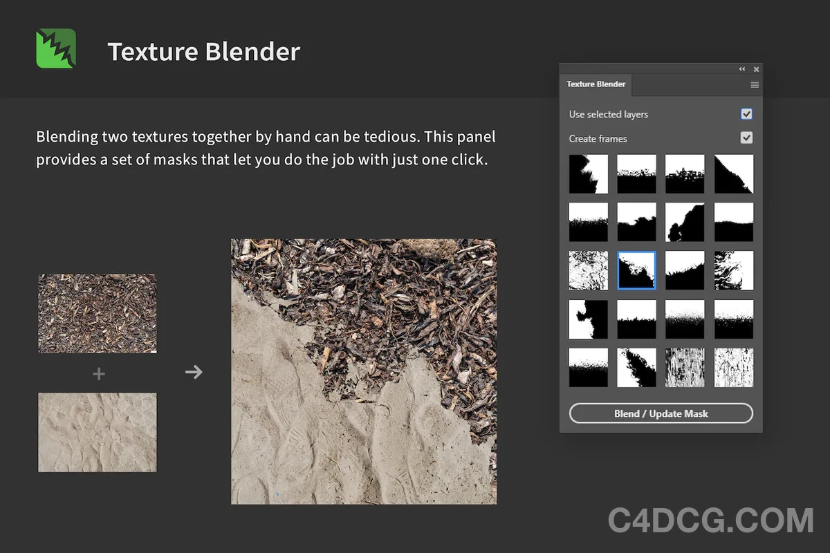 Mix Two Textures for Photoshop Image fusion plugin