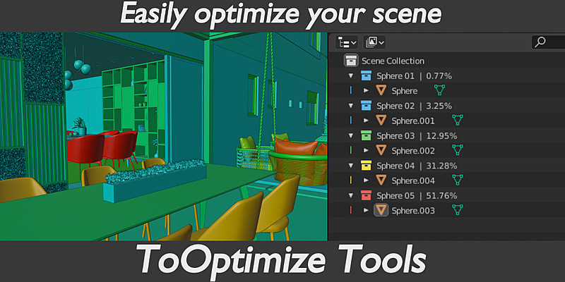 ToOptimize Tools V1.2.7.3 Fro Blender 场景资源优化插件