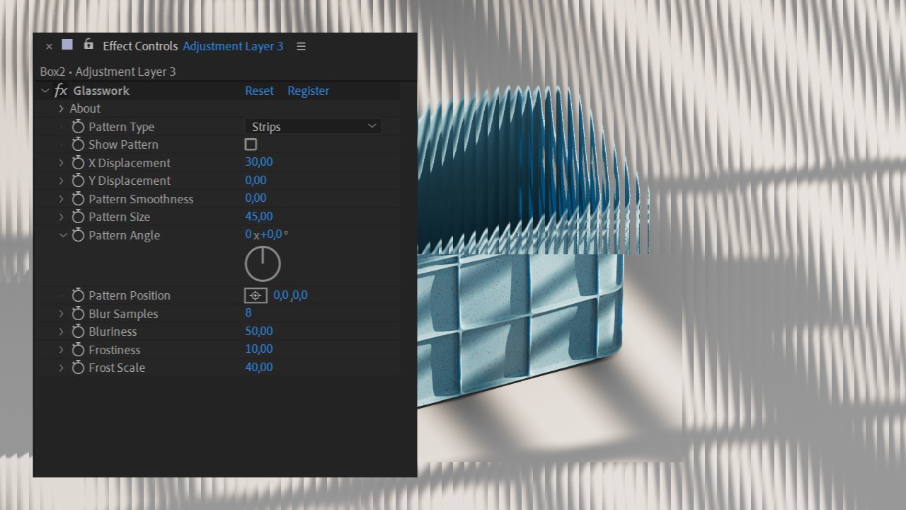 Glasswork v1.1.2 Fro After Effects/Premiere 玻璃折射特效插件