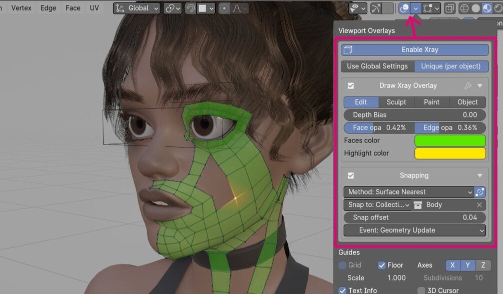 Draw Xray v4.2.2 fro blender 顶部面片选择插件