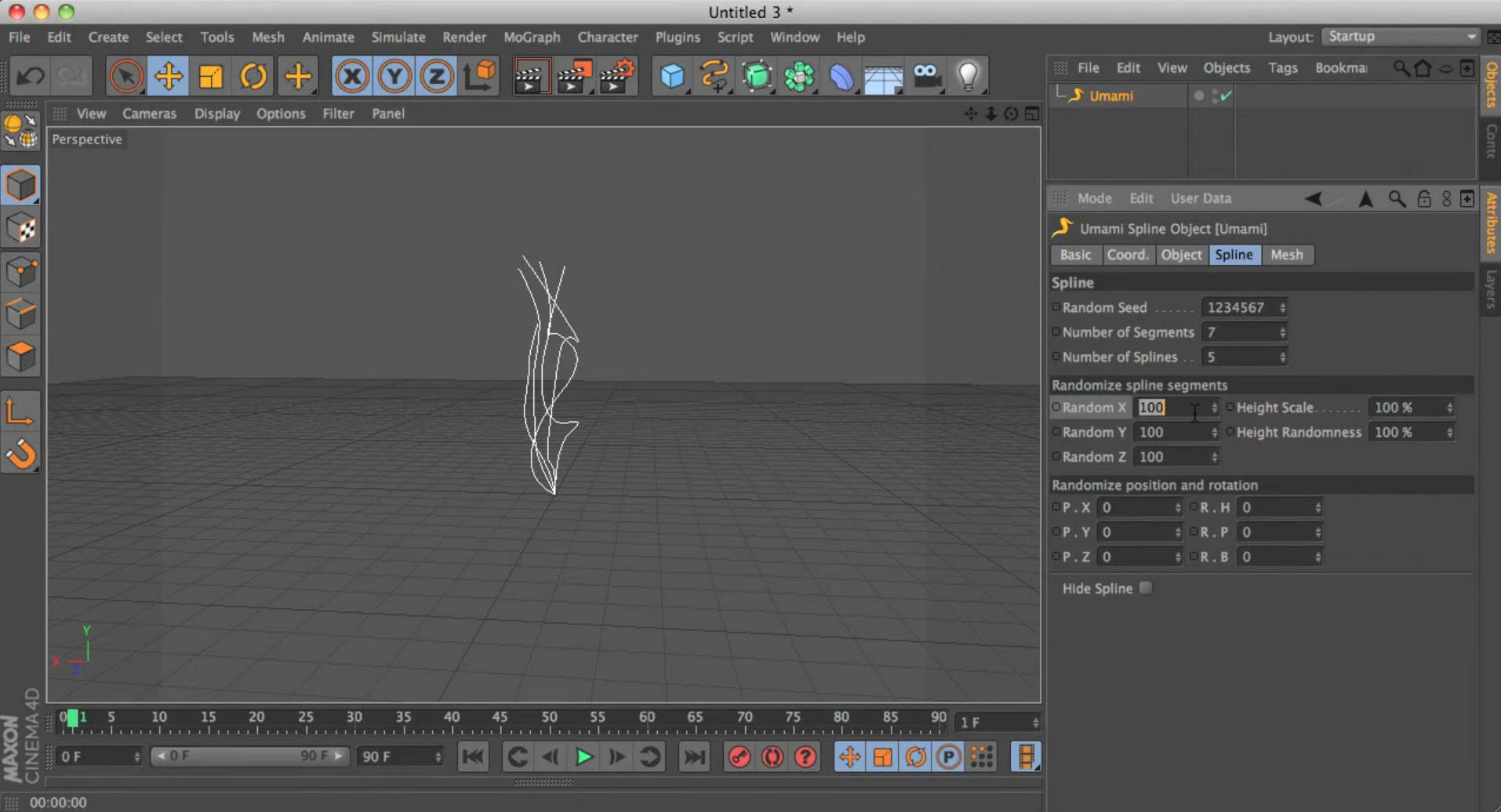 Umami 1.2.3 for Cinema 4D 随机样条插件