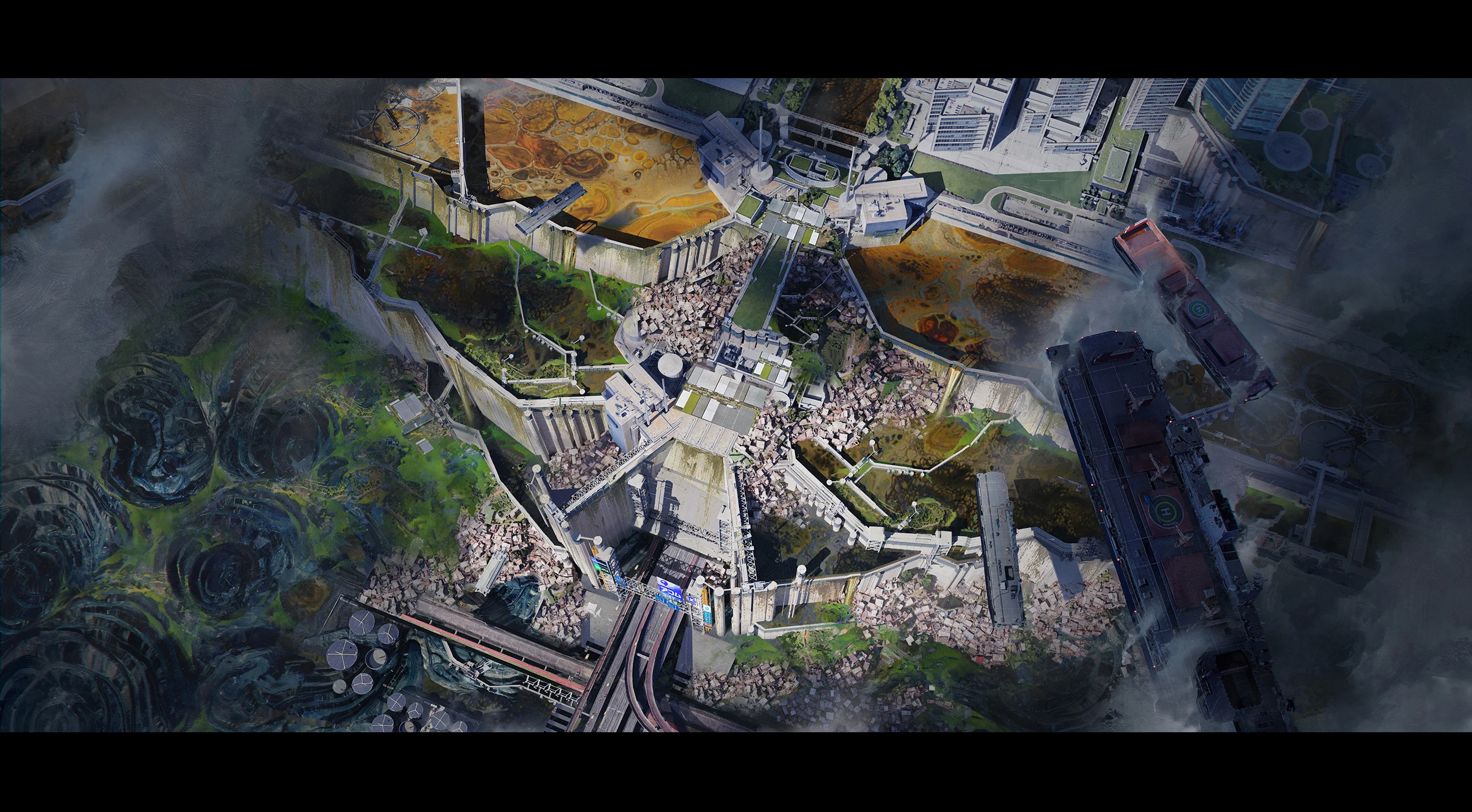 科幻城市blender场景-Creating sci-fi city without modeling in Blender