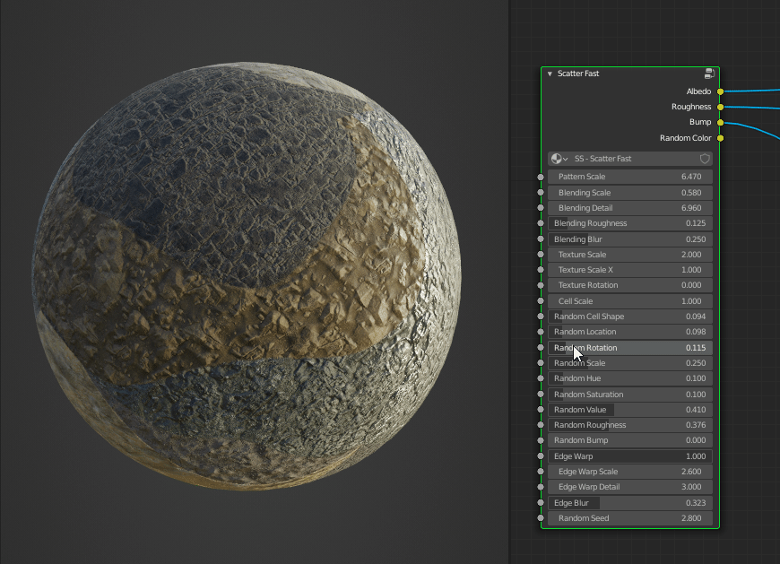 Scattershot V1.12 fro Blender 材质贴图融合插件