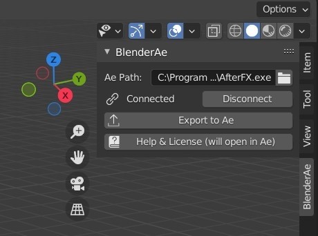 BlenderAE v2.1.0 fro Blender/After Effects 导入桥接插件