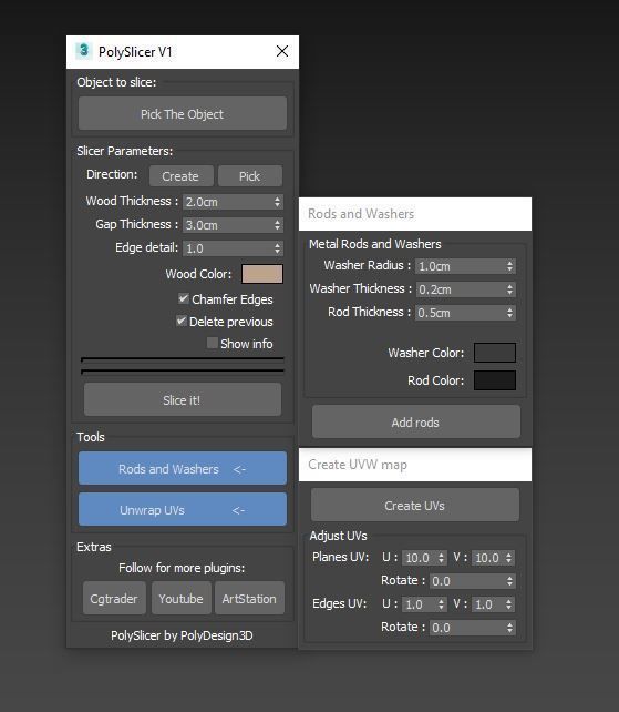 CGtrader PolySlicer V1.01 for 3ds max 模型程序化切割插件
