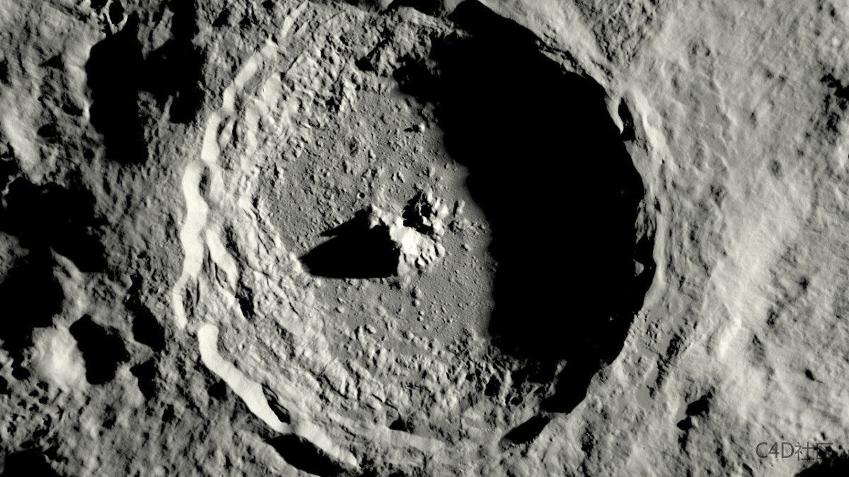 月球表面置换贴图:星际场景星球贴图