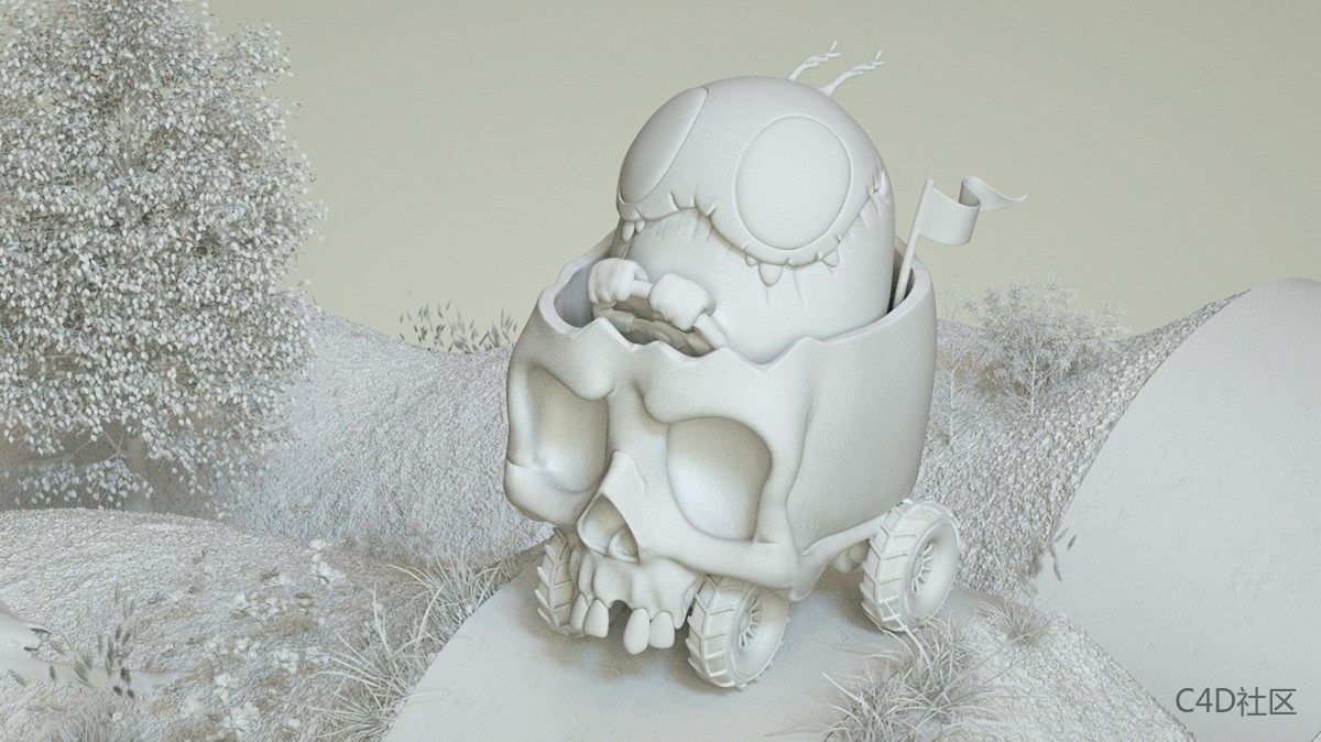 创意性快乐的小角色