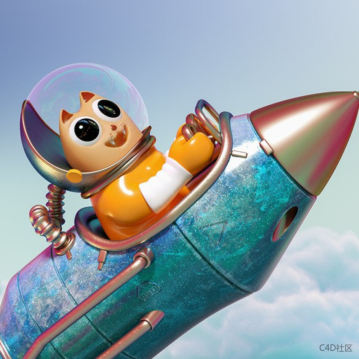 创意性快乐的小角色