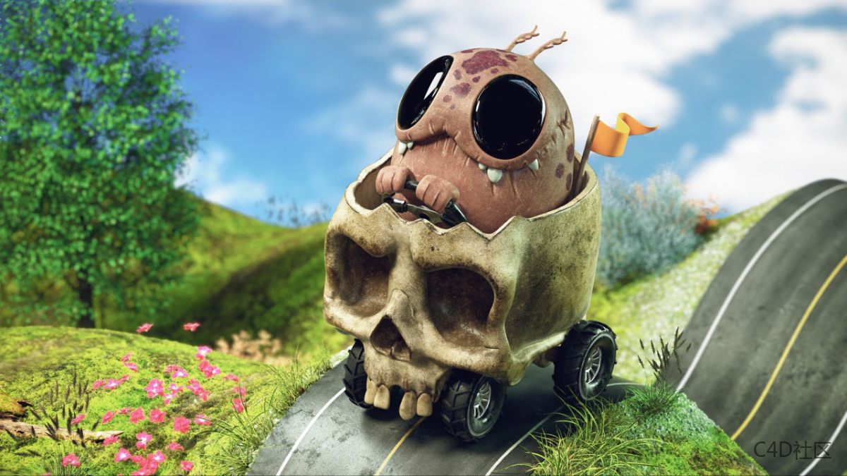 创意性快乐的小角色