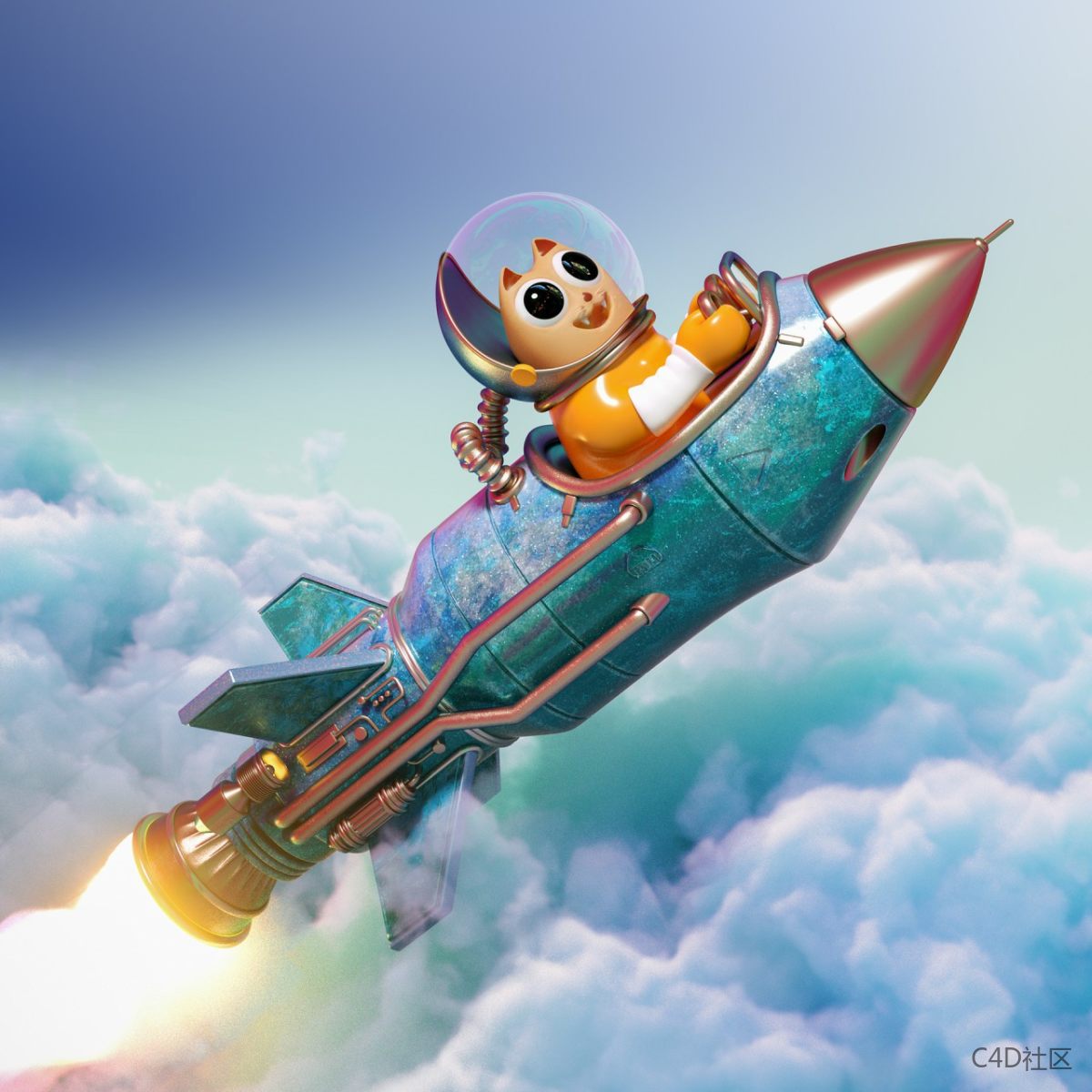 创意性快乐的小角色