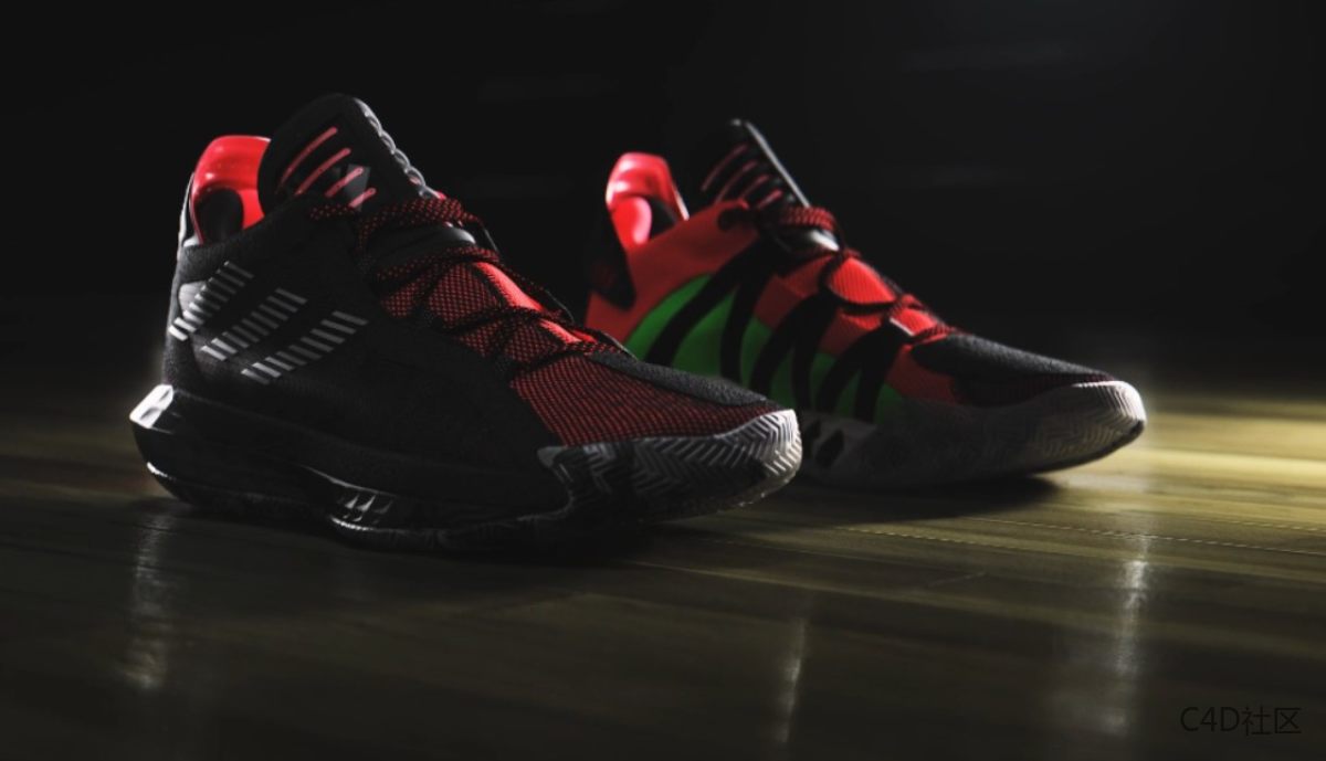 阿迪达斯 Lightstrike Dame 6运动跑鞋CG动画