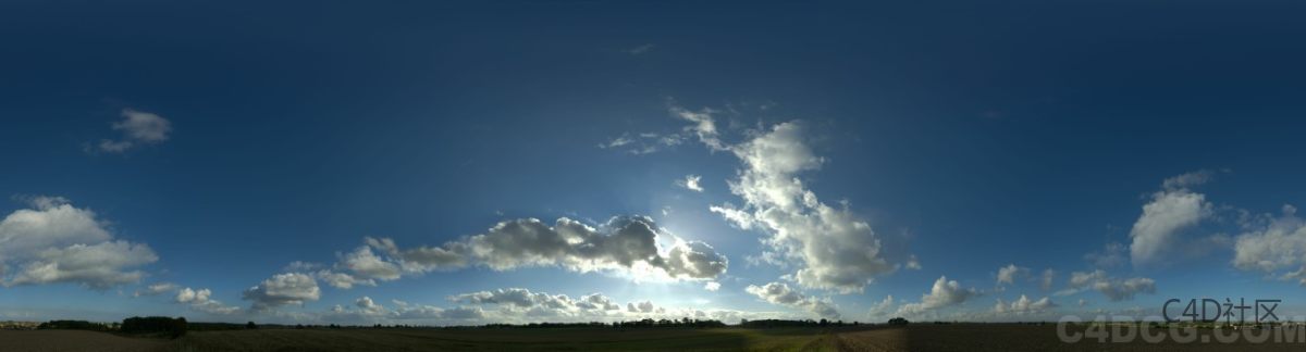 24K全景天空(5)云层很厚HDRI天空贴图