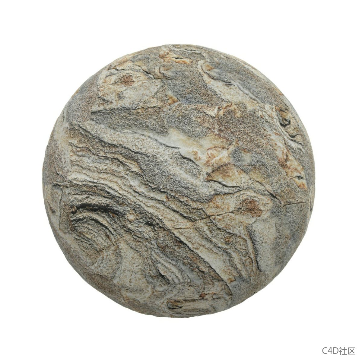 粗糙分层纹理的石头