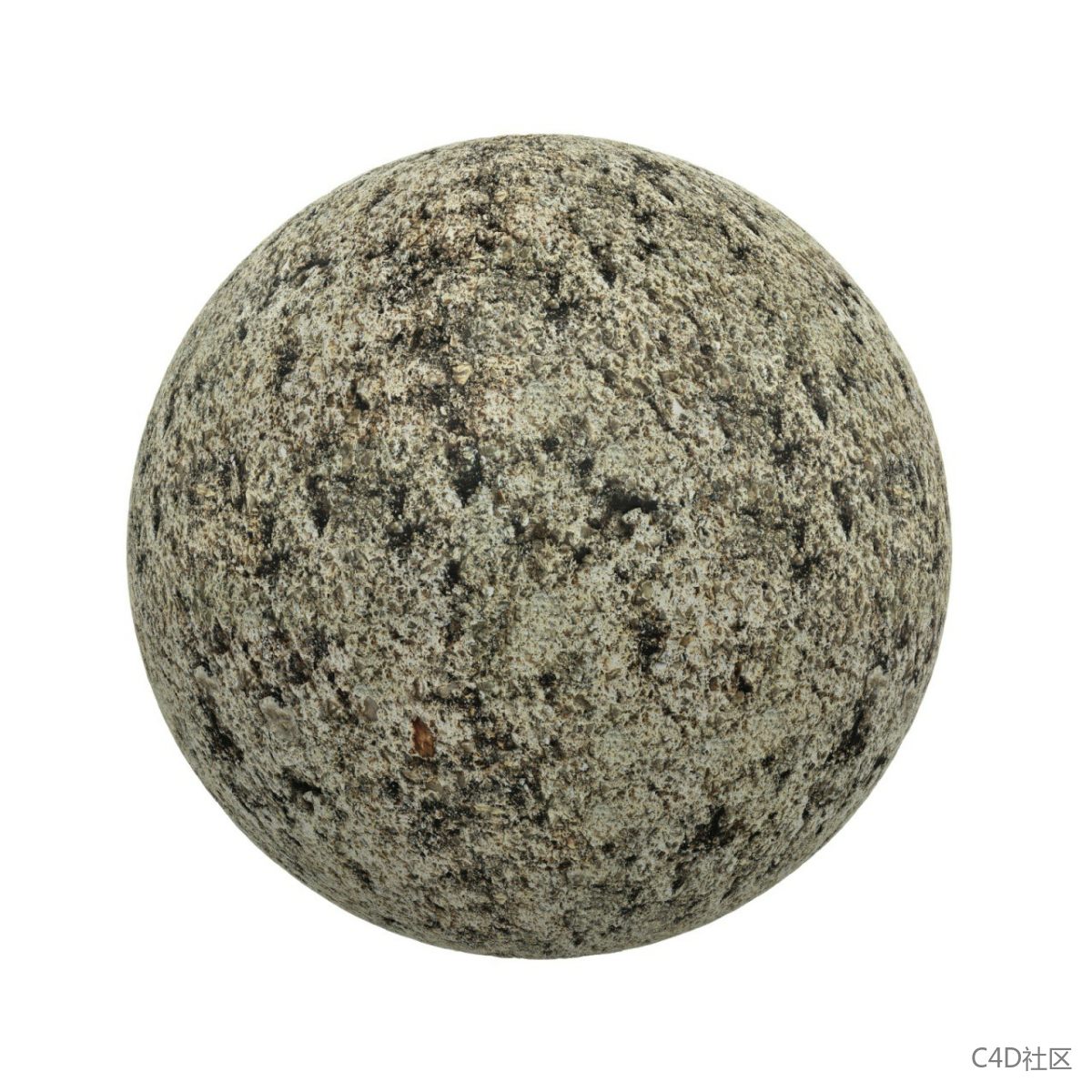 粗糙黑色斑点岩石