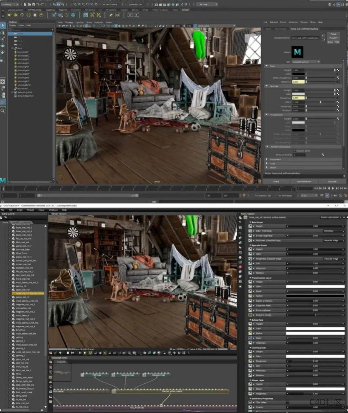 Octane Render 2022焦散渲染快1000倍,且更锐利,并加入实时渲染内核