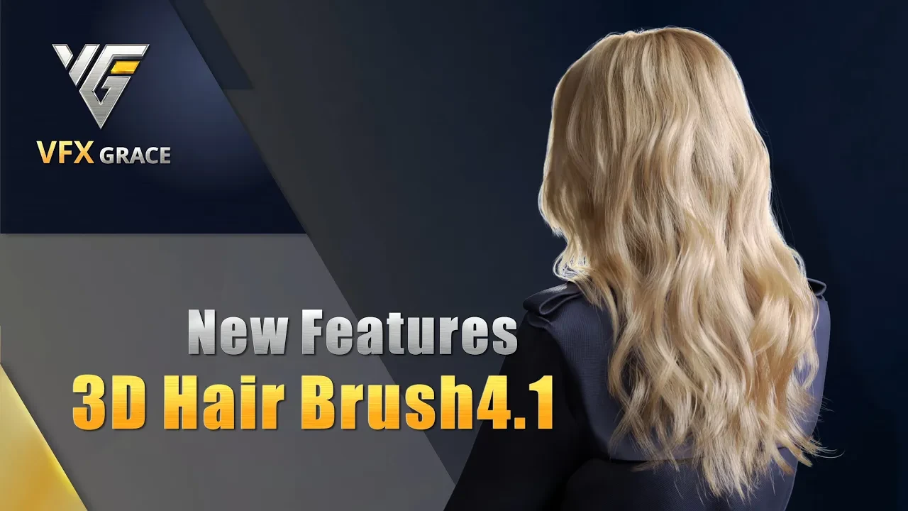 3D Hair Brush 4.7.1 fro blender 头发毛发笔刷插件