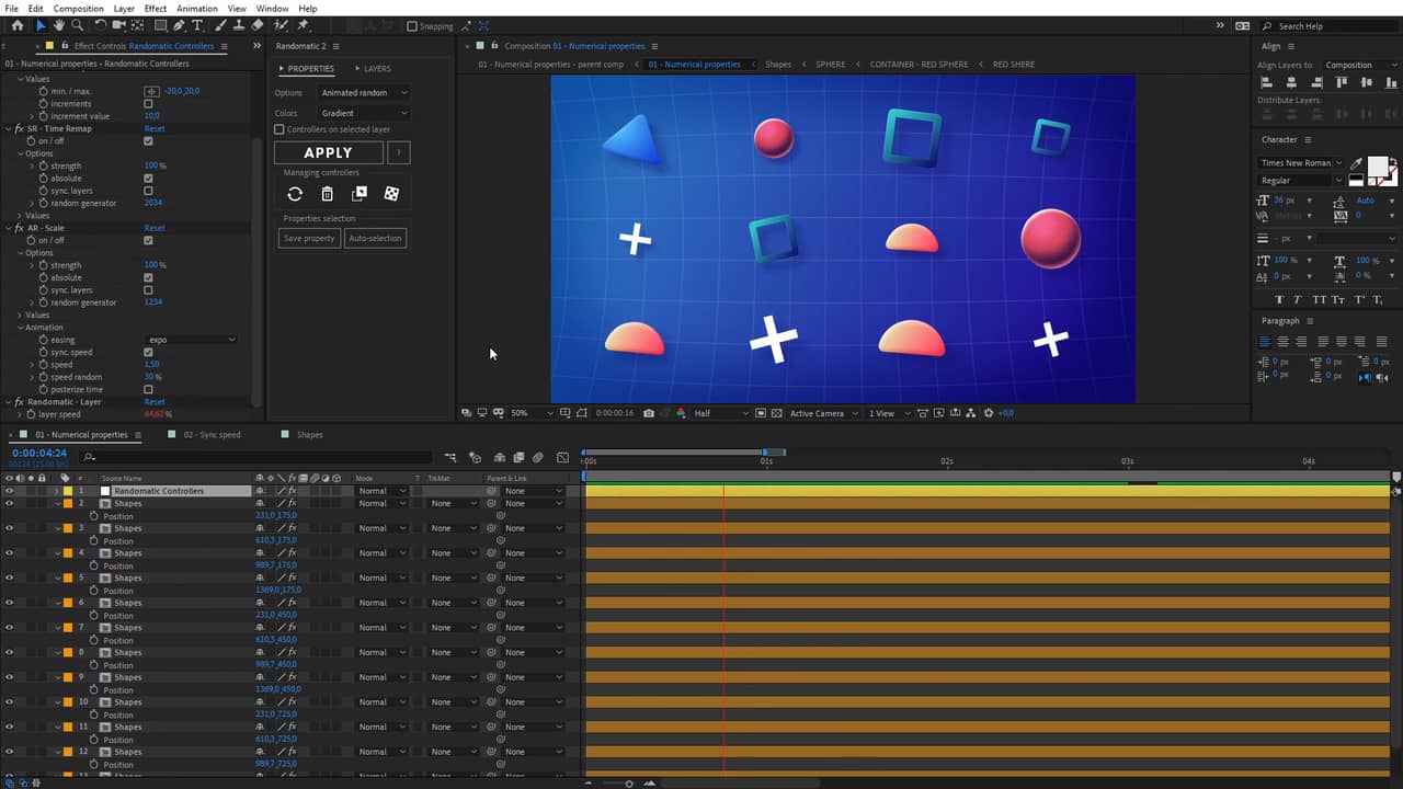 Randomatic v2.10 fro After Effects 多图层属性控制脚本
