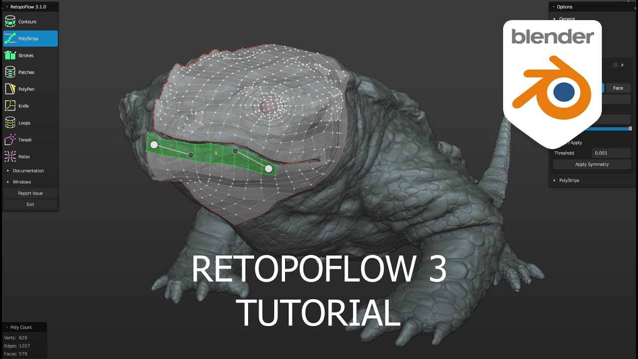 RetopoFlow V4.0.2 fro Blender 模型拓扑插件